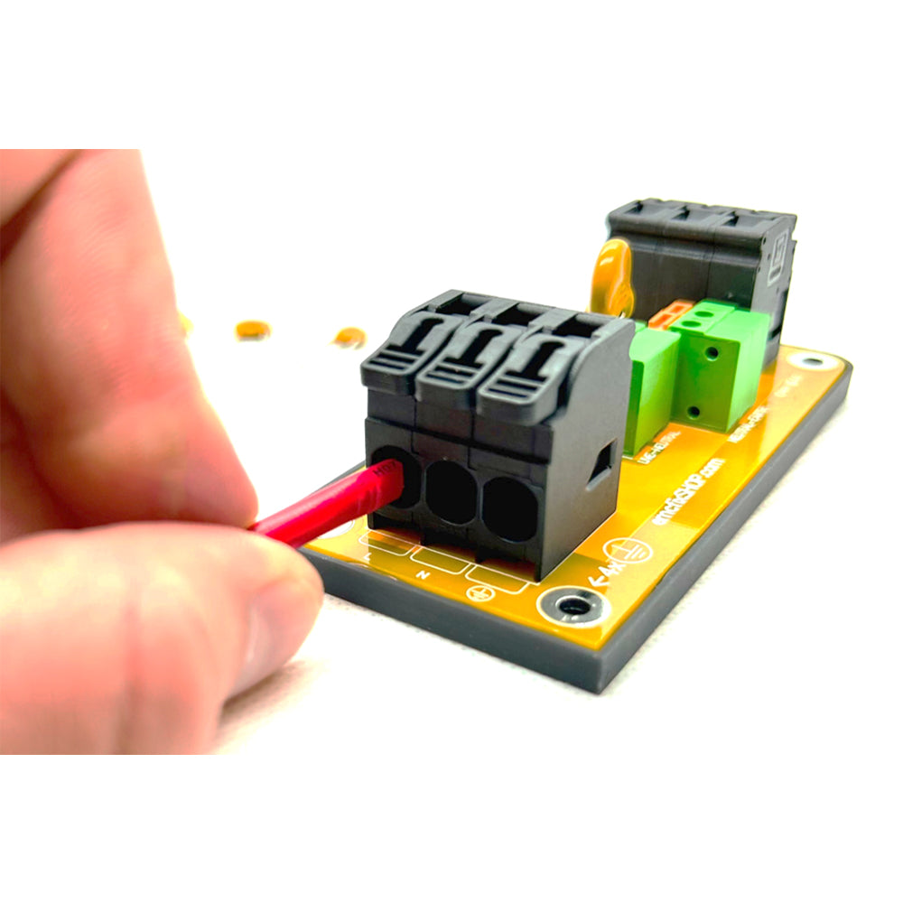 AC Two-Pin Series Adapter Board – Plug-&-Play AC Module for Through-Hole Components