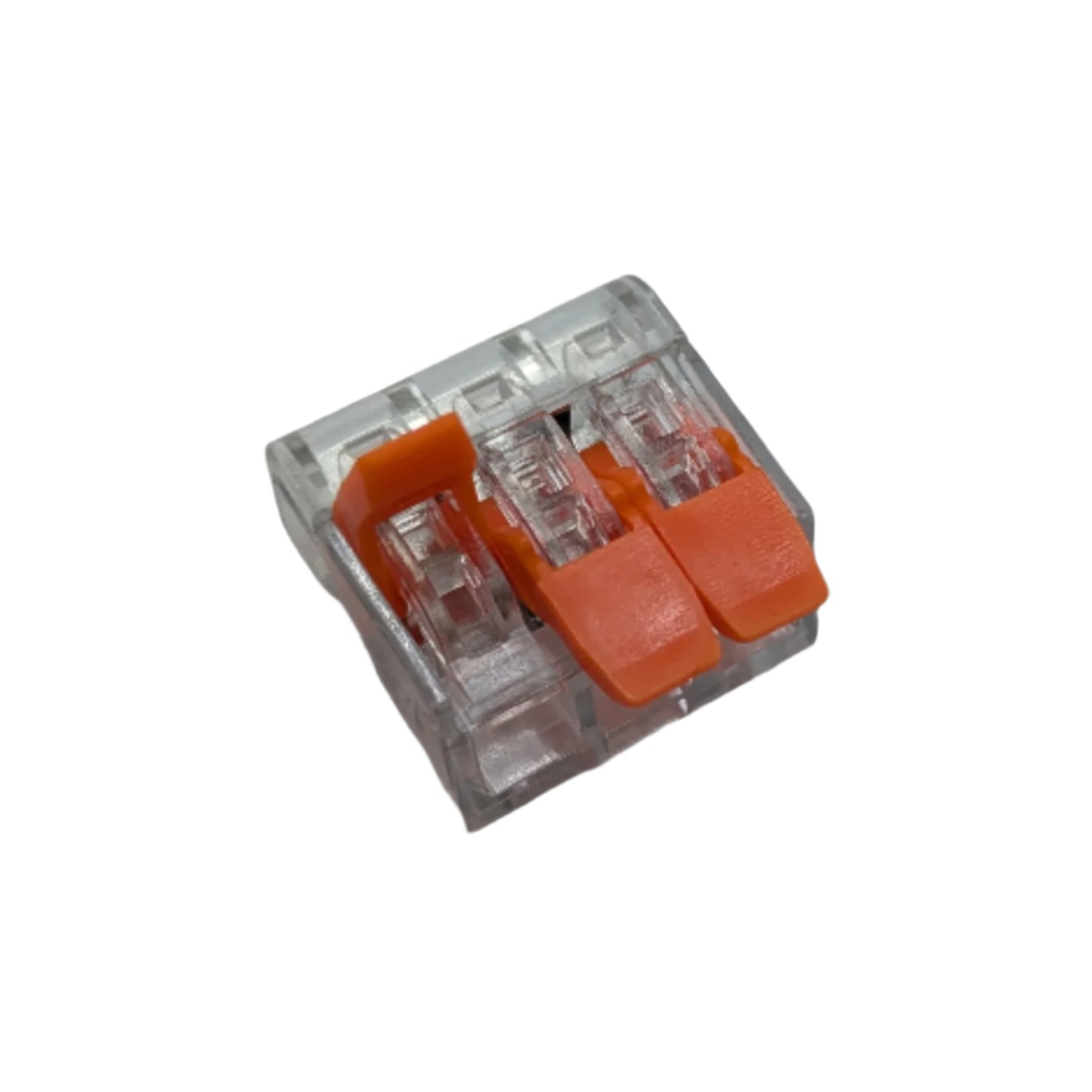 3-Way Compact Splicing Connector – Tool‑Free Lever‑Nut for Solid, Stranded & Fine‑Stranded Wires (3 pack)