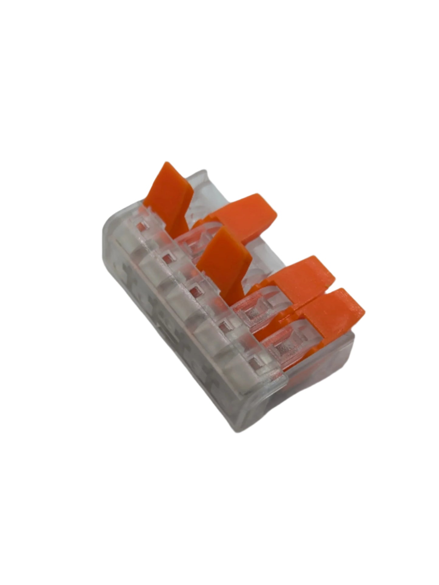 5-Way Compact Splicing Connector – Tool‑Free Lever‑Nut for Solid, Stranded & Fine‑Stranded Wires (3 pack)
