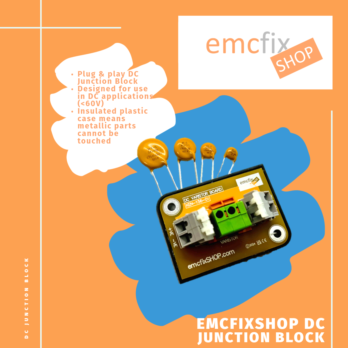 DC Two-Pin Series Adapter Board – Plug-&-Play DC Module for Through-Hole Components
