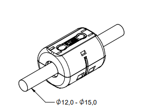 Snap Ferrite (12mm - 15mm cable diameter, 1MHz filtering)-Würth-emcfix shop