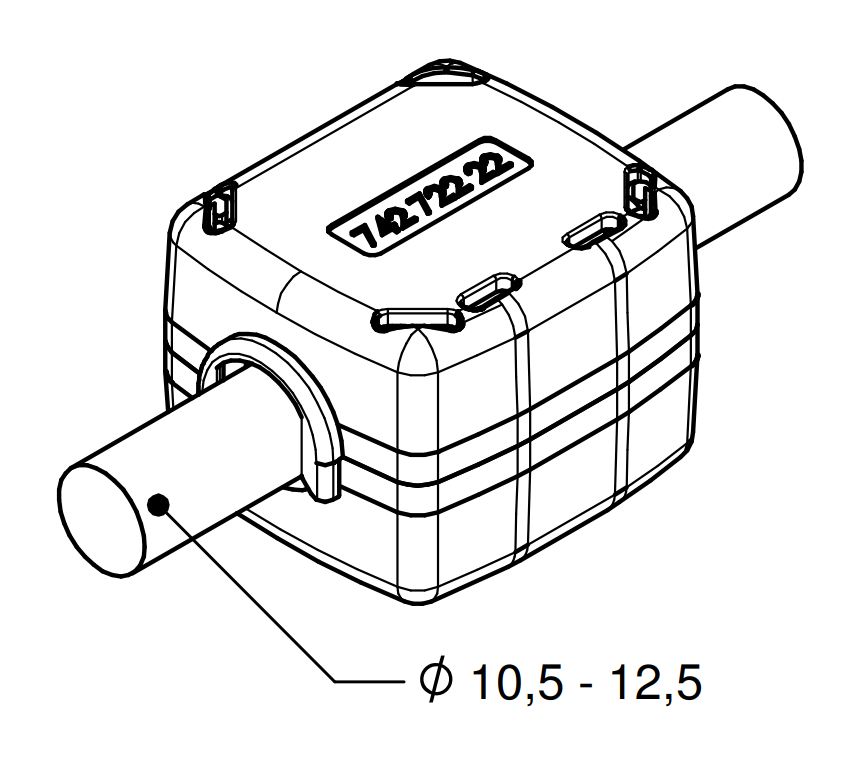 Snap Ferrite (10.5mm - 12.5mm cable diameter, 1MHz filtering)-Würth-emcfix shop