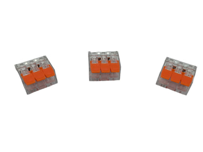 3-Way Compact Lever Splicing Connector – Pack of 3