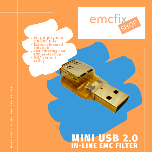 Mini USB 2.0 In-line EMC Filter