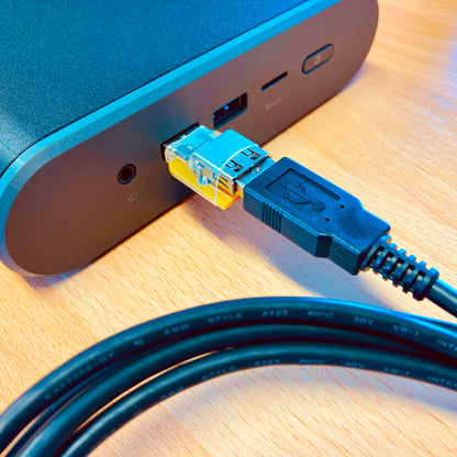 Compact USB-A 2.0 In-Line Filter — 5 V, 0.5 A