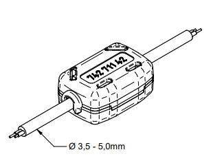 Snap Ferrite (3.5mm - 5mm cable diameter, 100MHz filtering)-Würth-emcfix shop