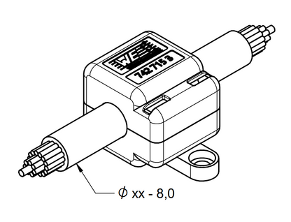 Snap Ferrite with Mounting Hole (0mm - 8mm cable diameter, 100MHz filtering) - Black-Würth-emcfix shop